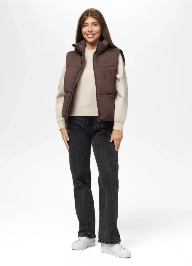 Bezrękawnik damski kamizelka Pit Bull Harriet brązowa