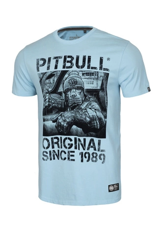 Koszulka męska T-Shirt Pit Bull Pitbull Drive 24 jasno niebieska