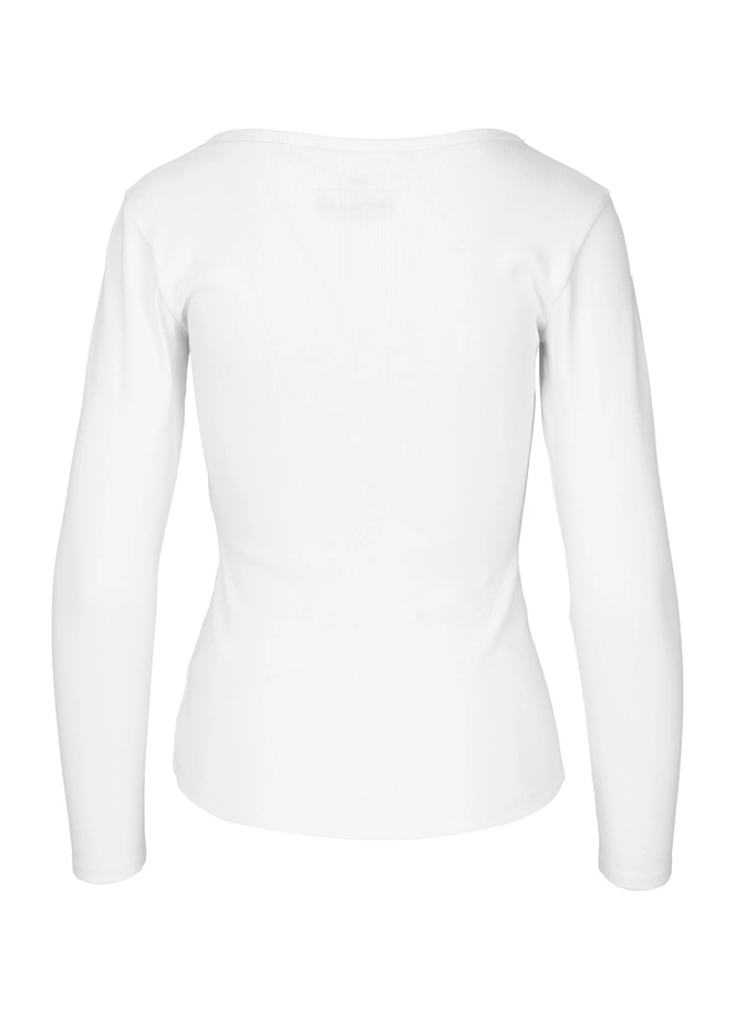 Koszulka longsleeve damski Pit Bull Rib biała