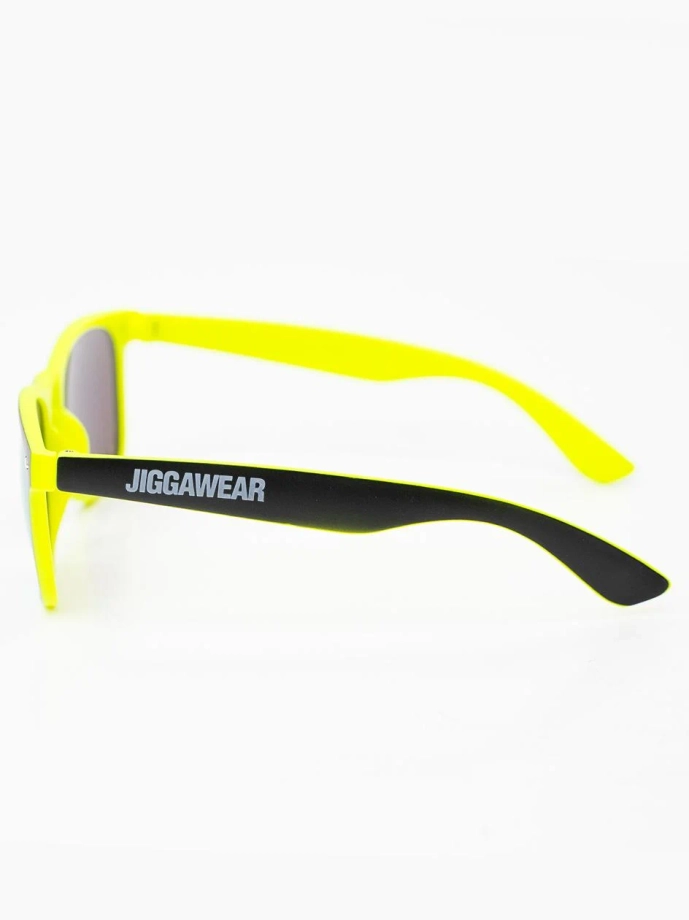 Okulary przeciwsłoneczne Jigga Wear Name Contrast Wayfarer czarno/zielone