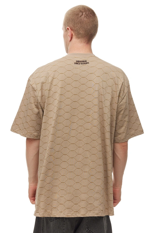 Koszulka męska t-shirt Mass Dnm Biarritz beżowa