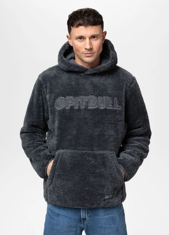 Bluza męska z kapturem Pit Bull Aragon grafitowa