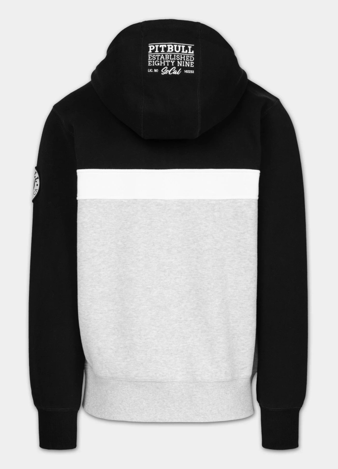 Bluza męska z kapturem Pit Bull Gibson czarno/szara