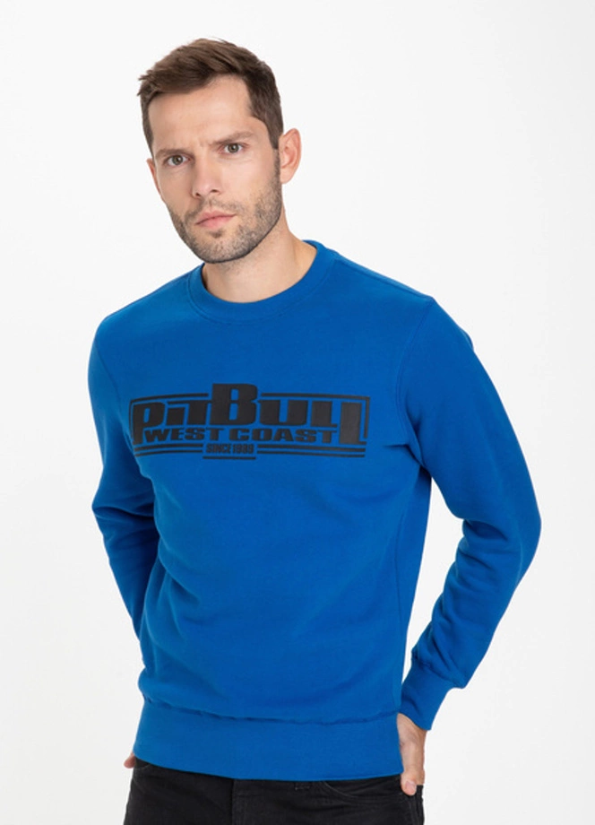 Bluza bez kaptura Pitbull Classic Boxing crewneck royal blue