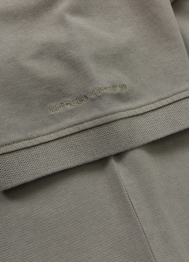 Koszulka męska Polo Pitbull Pique Small Logo Washed szara oliwkowa