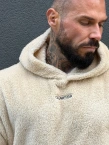 Bluza męska z kapturem Olavoga Fido beżowa
