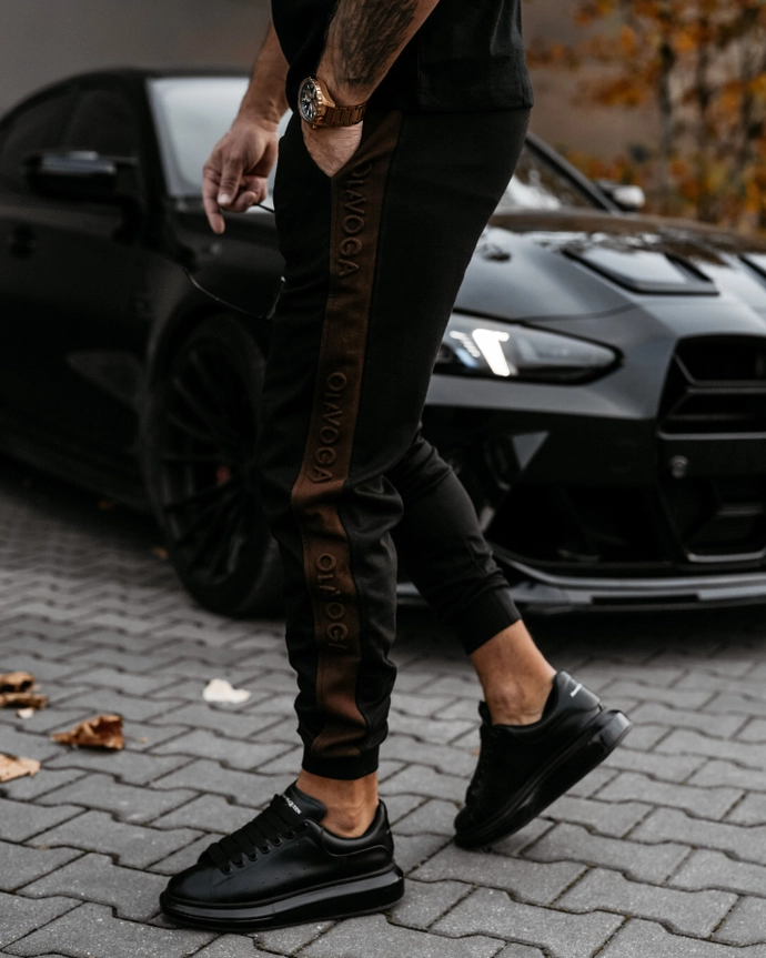 Spodnie męskie dresowe Olavoga Cari czarne