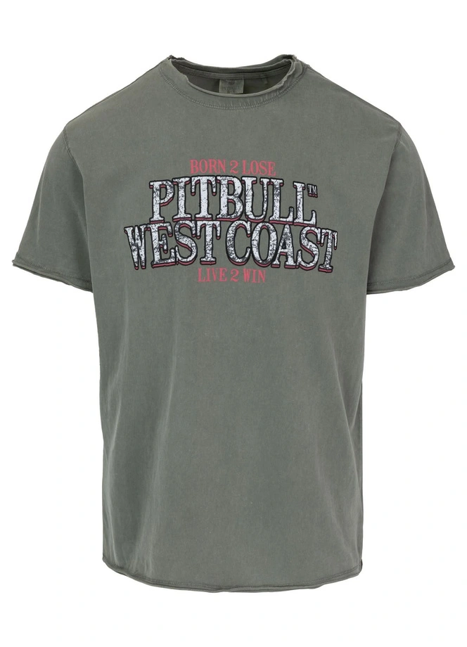 Koszulka męska T-Shirt Pit Bull Pitbull Denim Washed Raw Ace Of Spades zielona