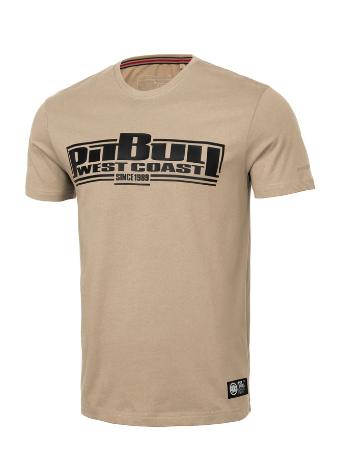 Koszulka męska T-Shirt Pit Bull Pitbull Slim Fit Classic Boxing beżowa