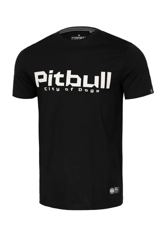 Koszulka męska T-Shirt Pit Bull Pitbull City Of Dogs czarna