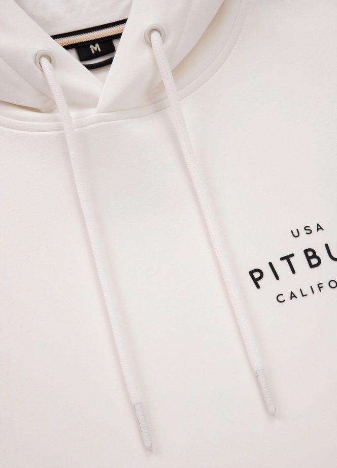 Bluza męska z kapturem Pitbull Pit Bull Sampson biała