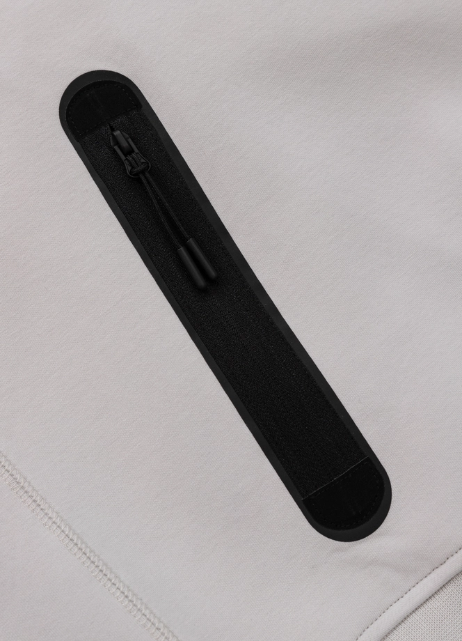 Bluza męska z kapturem Pitbull Pit Bull Dogwood ZIP złamana biel