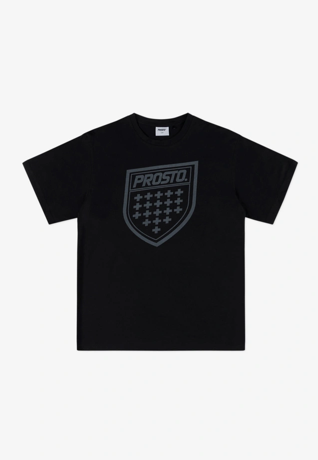 Koszulka męska t-shirt Prosto Shield czarna