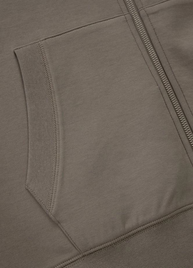 Bluza męska z kapturem Pitbull Pit Bull Sampson ZIP taupe