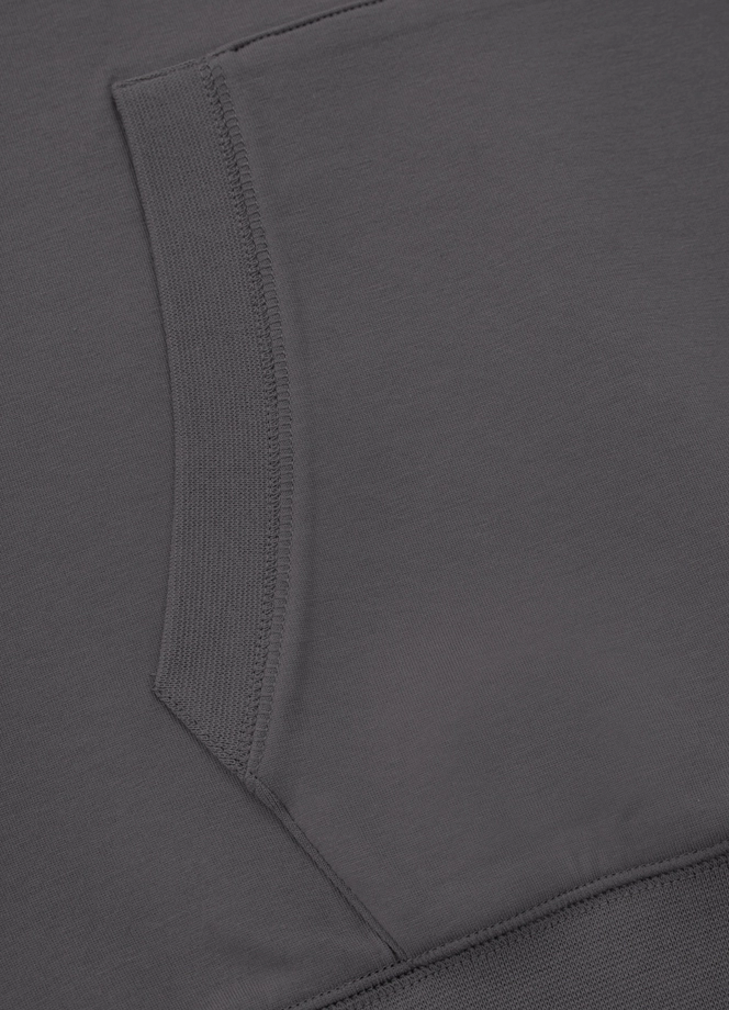 Bluza męska z kapturem Pitbull Pit Bull Sampson grafitowa szara