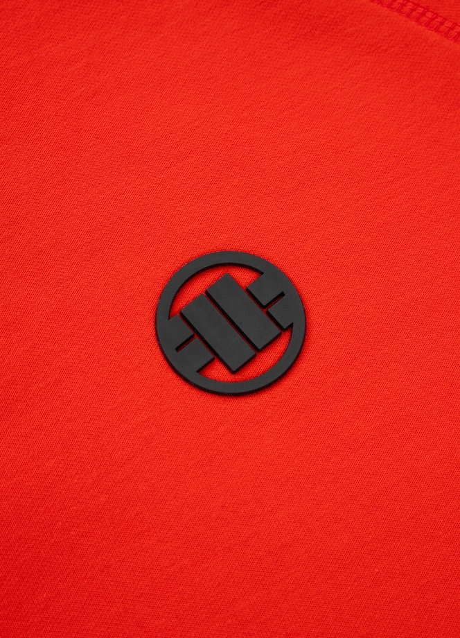 Bluza męska z kapturem Pitbull Pit Bull Hermes 24 ZIP hooded czerwona