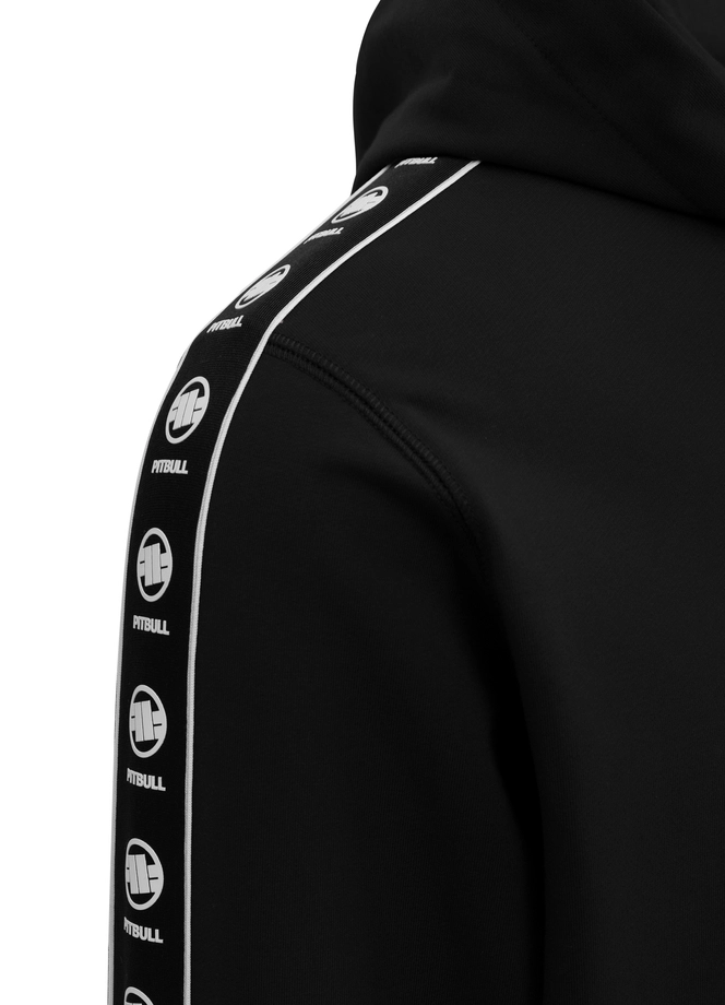 Bluza męska z kapturem Pitbull Pit Bull Tape Nugget ZIP czarna
