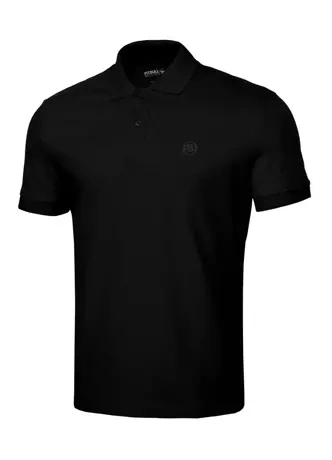 Koszulka męska Polo Pit Bull Logo Regular Pitbull Pique czarna