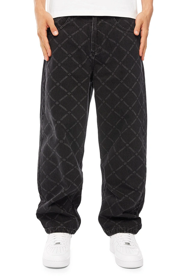 Spodnie męskie Jeans Extra Baggy Mass Denim Monogram czarne