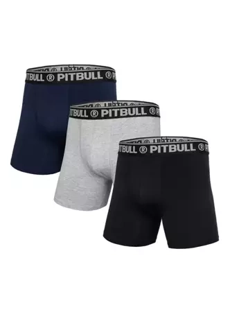 Bokserki męskie Pitbull 3-pak Pit Bull granatowe/szare/czarne