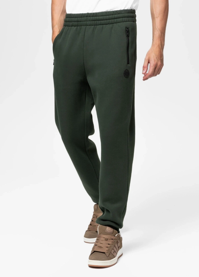 Spodnie męskie dresowe Pit Bull Hatton 25 ciemno zielone