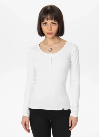 Koszulka longsleeve damski Pit Bull Rib biała