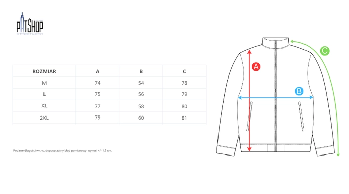 Bluza męska klasyczna Patriotic Cls Wave turkusowa