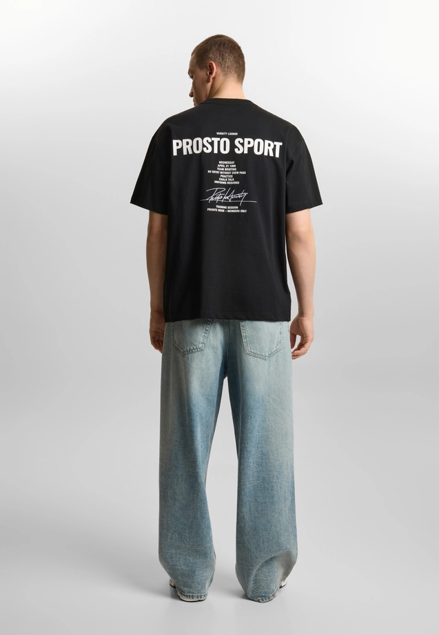 Koszulka męska t-shirt oversize Prosto Club czarna