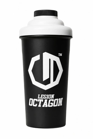Shaker sportowy Legion Octagon Pro 750 ml czarno/biały