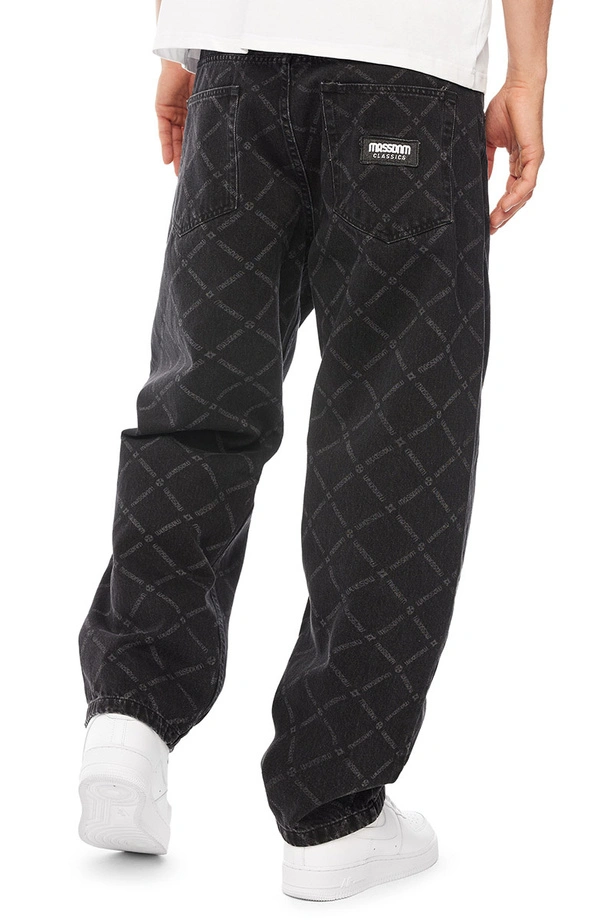Spodnie męskie Jeans Extra Baggy Mass Denim Monogram czarne