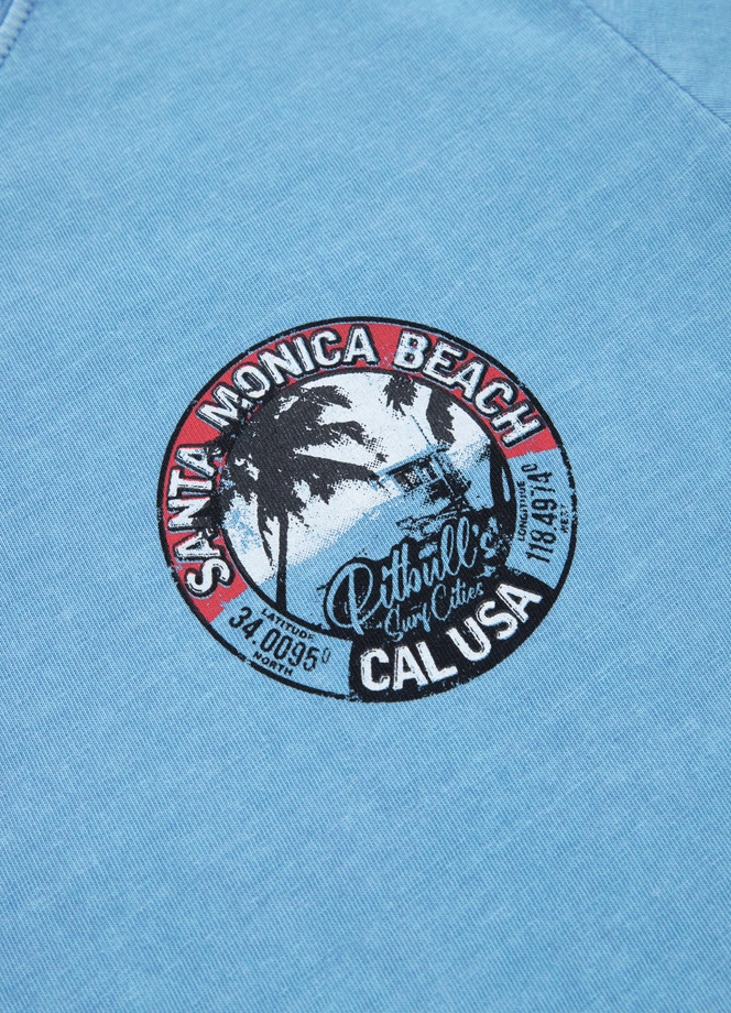 Koszulka damska T-shirt Pit Bull Denim Washed Oceanside jasno niebieska