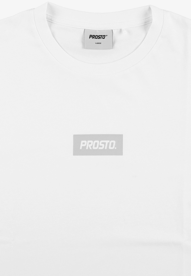 Koszulka męska t-shirt Prosto Box Logo biała