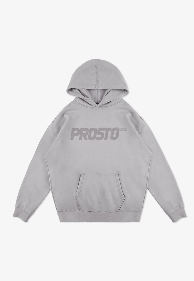 Bluza męska z kapturem Prosto Big Log szara
