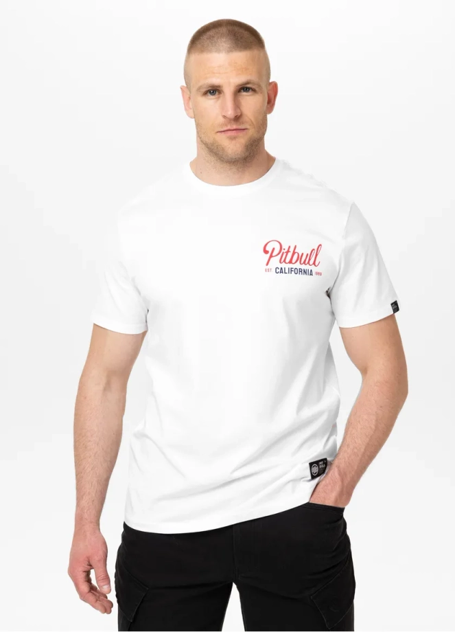 Koszulka męska T-Shirt Pit Bull Pitbull San Diego Born biała