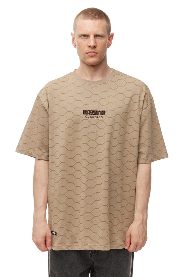 Koszulka męska t-shirt Mass Dnm Biarritz beżowa