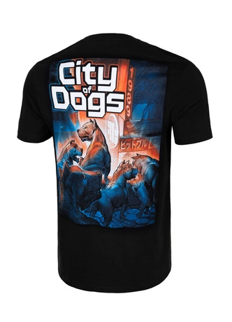 Koszulka męska T-Shirt Pit Bull Pitbull City of Dogs 24 czarna