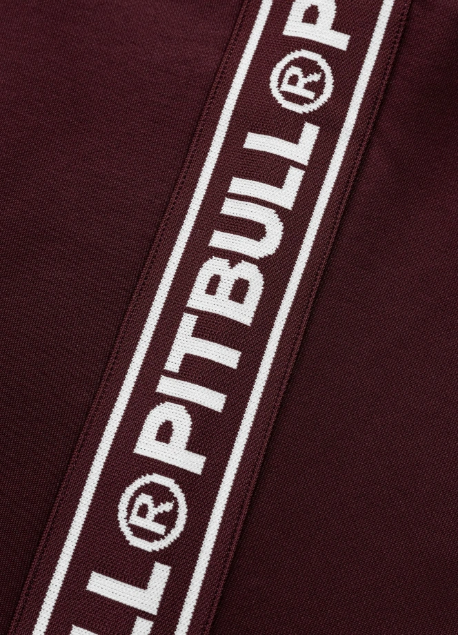 Spodnie dresowe męskie Pit Bull Oldschool Tape Logo 26 ciemno bordowe
