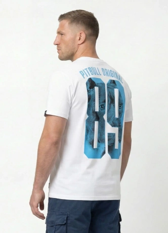 Koszulka męska T-Shirt Pitbull Eighty Nine Dog biała