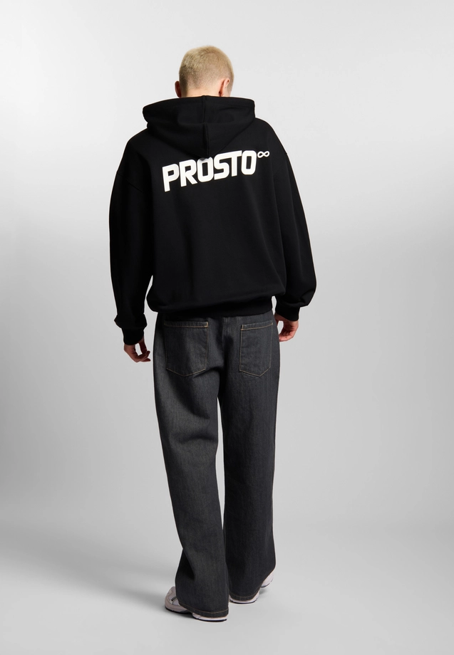 Bluza męska rozpinana z kapturem Prosto Infinity czarna