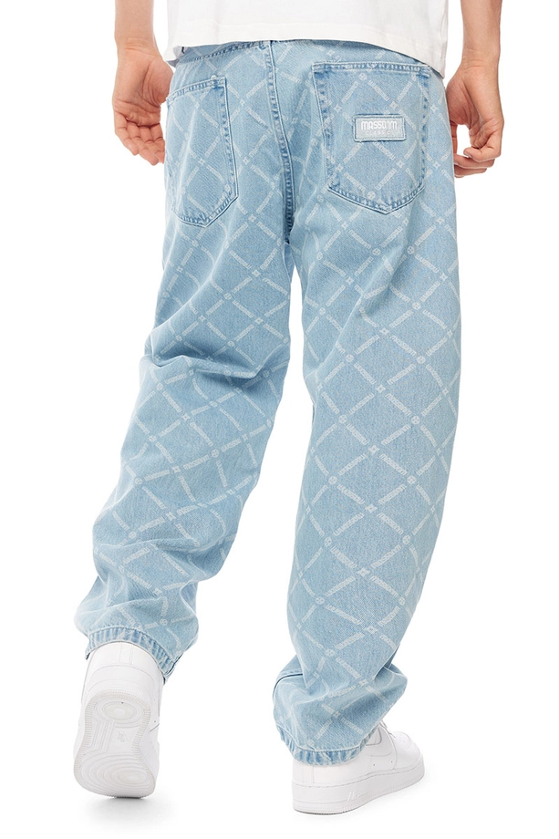 Spodnie męskie Jeans Extra Baggy Mass Denim Monogram jasno niebieskie