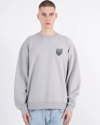 Bluza męska Prosto Shield crewneck sprany szary