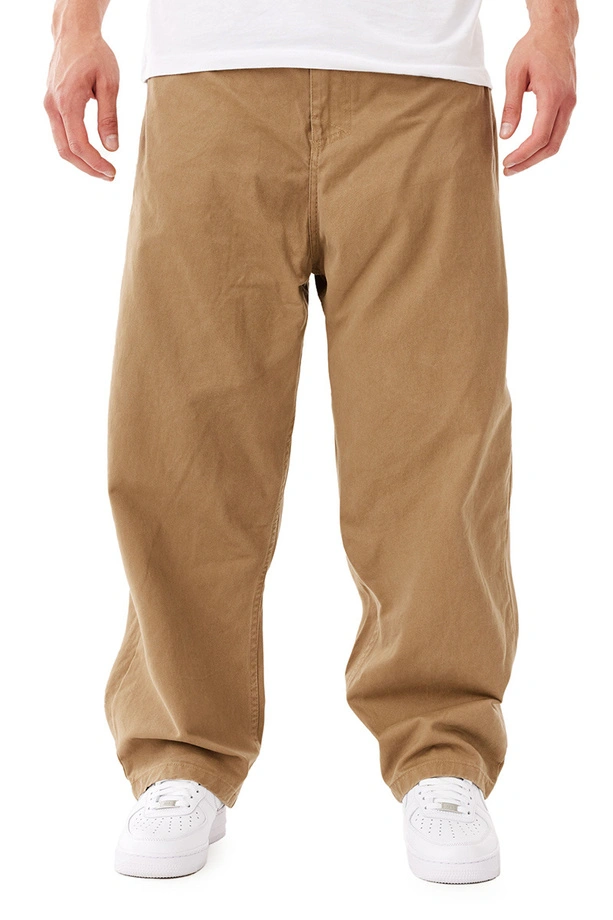 Spodnie męskie jeans Mass Denim Nexus Extra Baggy Fit beżowe