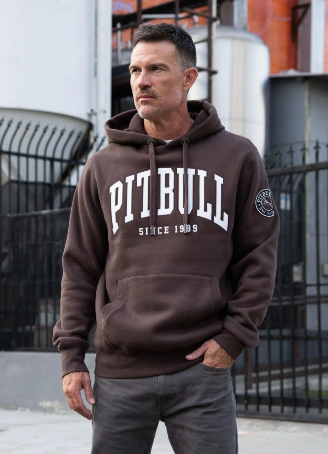 Komplet dresowy męski Pit Bull Norton brązowy