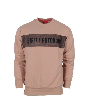 Bluza męska bez kaptura Street Autonomy Com beżowa