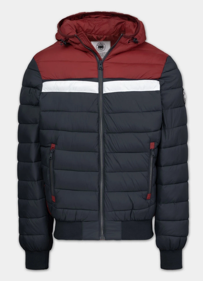 Kurtka zimowa męska Pit Bull Rubio granatowa/czerwona