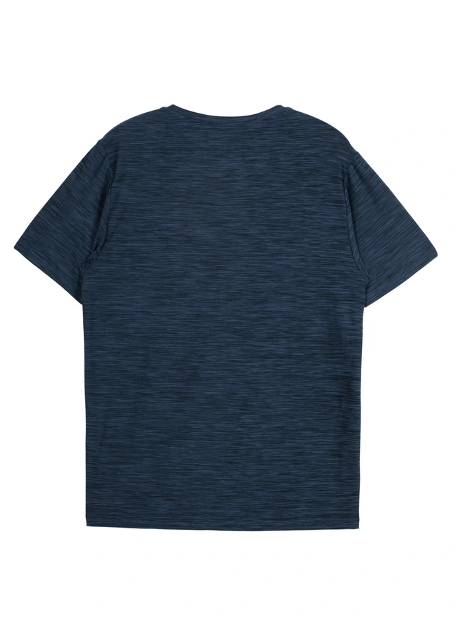 Koszulka męska T-shirt Pit Bull Performance Pro+ Casual Sport Hilltop granatowa