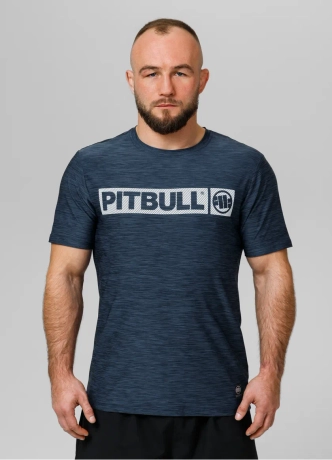 Koszulka męska T-shirt Pit Bull Performance Pro+ Casual Sport Hilltop granatowa