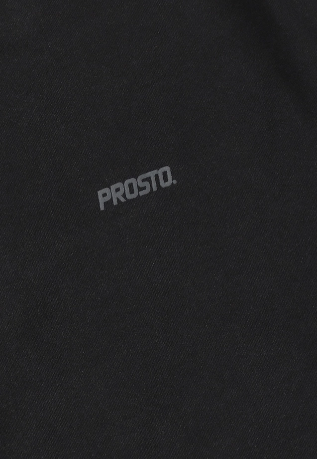 Koszulka longsleeve męski Prosto Ston grafitowa czarna
