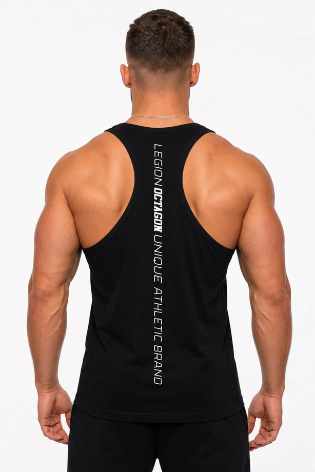Koszulka męska tank top Legion Octagon Unique czarna