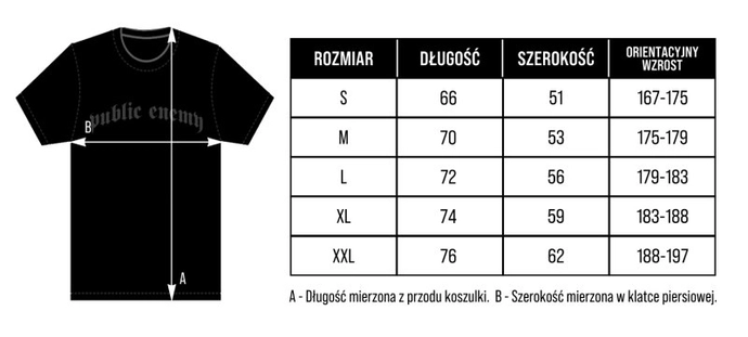 Koszulka męska T-shirt Public Enemy PDW Świat zza krat nie taki kolorowy czarna